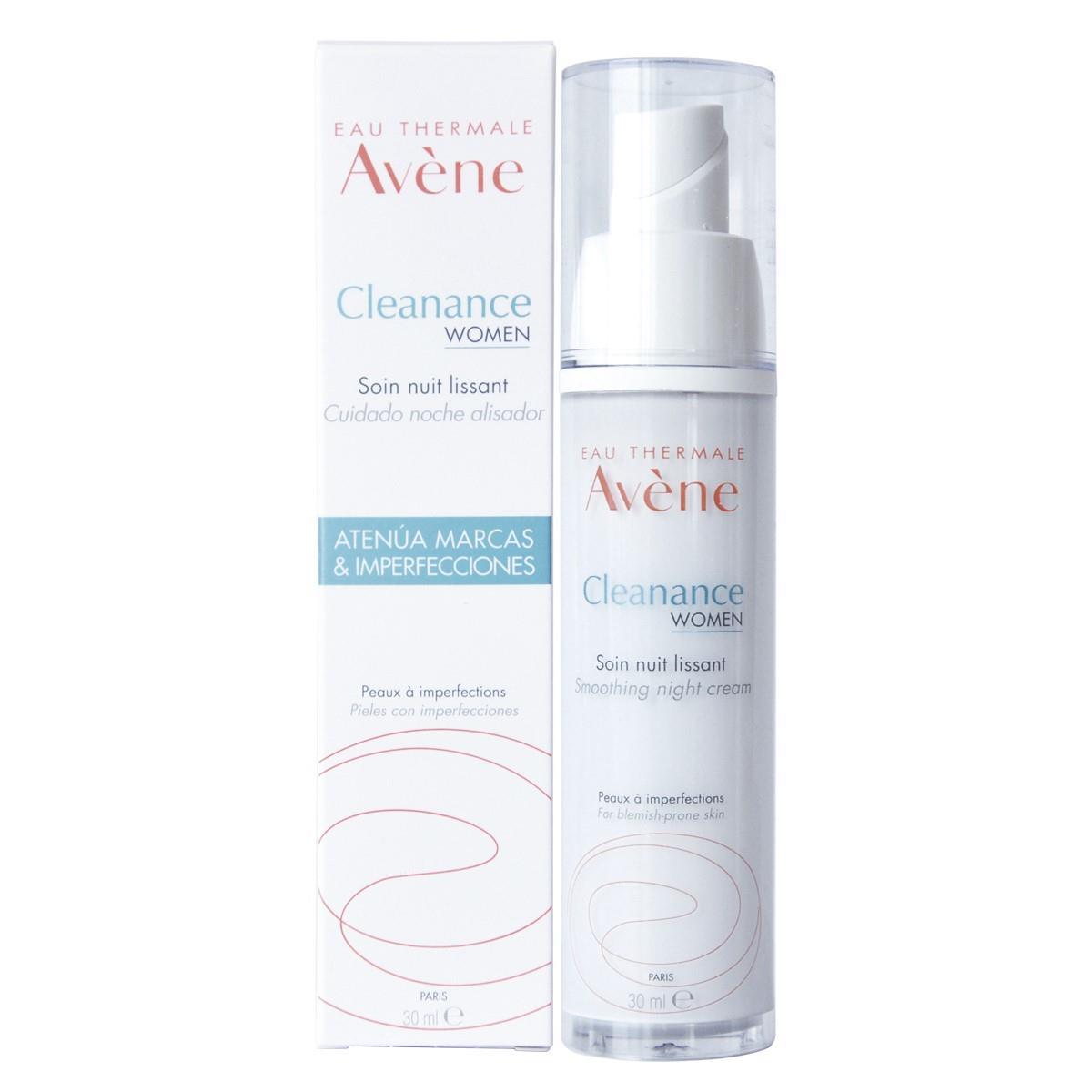 Avene. Cleanance women. Crema de noche alisadora. 30ml