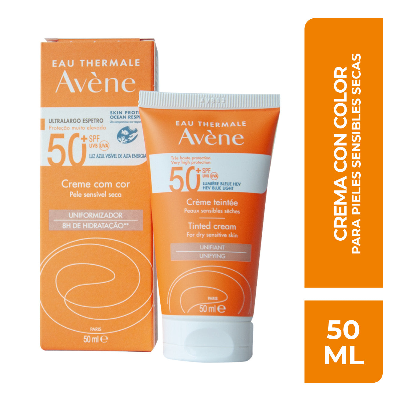 Avene. A-Crema Con Color 50+ Ep. 50ml