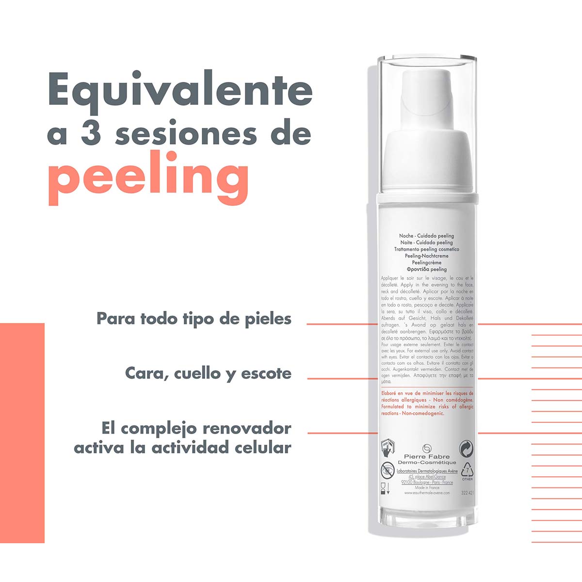 Avene. A-Oxitive. Noche Cuidado Peeling. 30ml