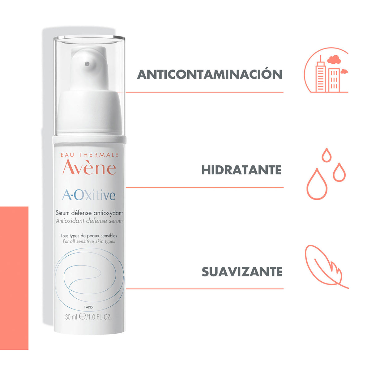 Avene. A-Oxitive. Suero Anti-Oxidante. 30ml