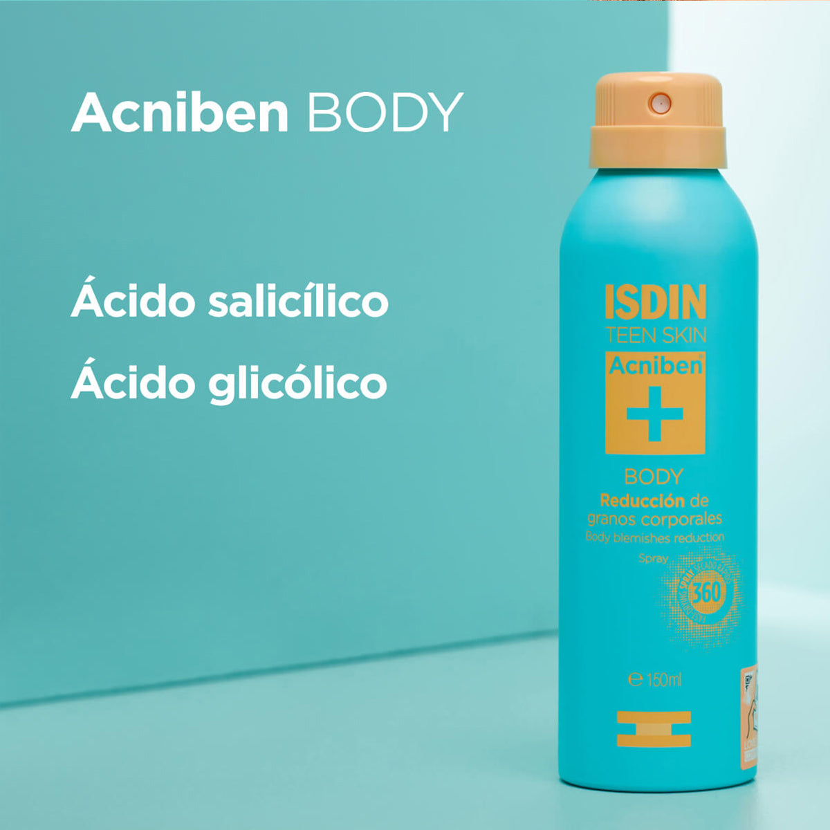 Isdin. Acniben. Body Spray. Reducción de granos corporales. 150ml