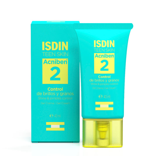 Isdin. Acniben. Gel crema facial. Control de brillo e imperfecciones. 40ml