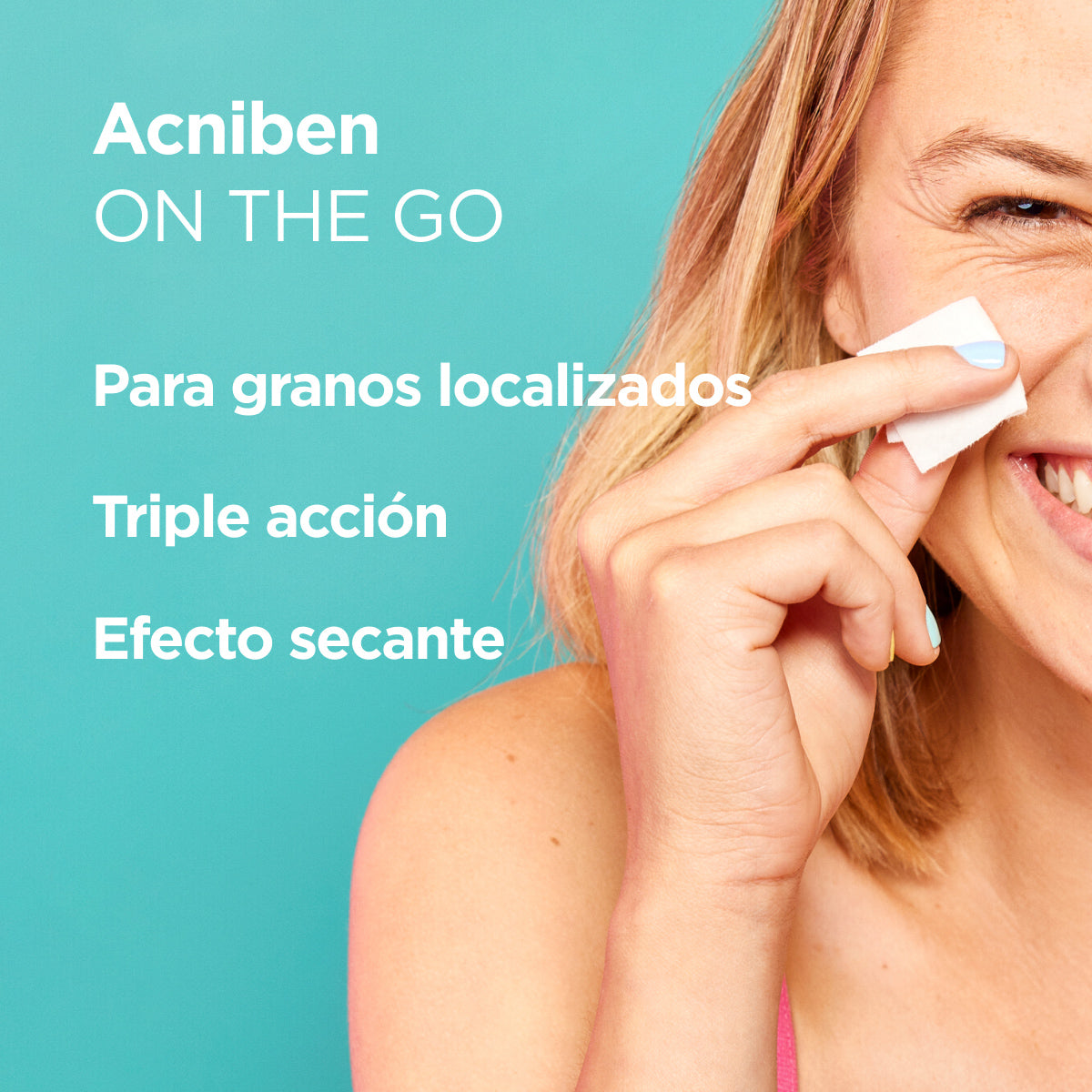 Isdin. Acniben. On the go. Toallitas. Minimizador de imperfecciones para piel grasa. 30pz