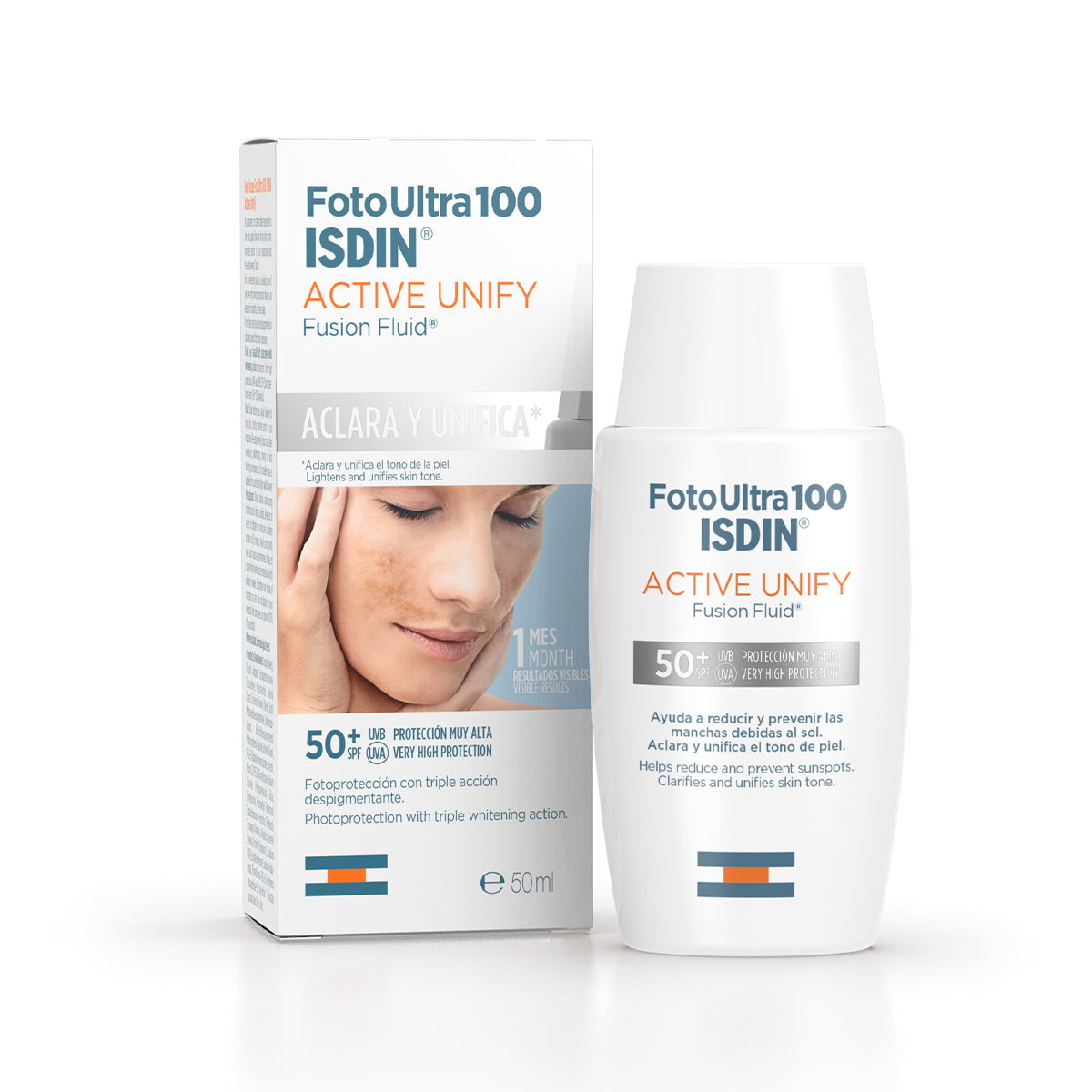 Isdin. Foto Ultra 100. Active Unify. Fusion Fluid. FPS50+. 50ml