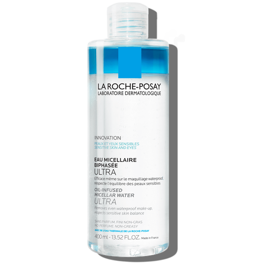 La Roche-Posay. Agua Micelar Bifásica Ultra. Oil-Infused. Para piel sensible. 400ml