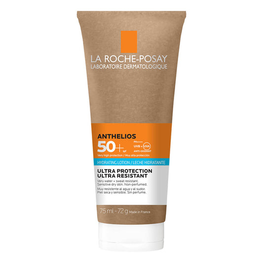 La Roche-Posay. Anthelios. Eco-consciente. Loción corporal hidratante. FPS50+. 75ml.