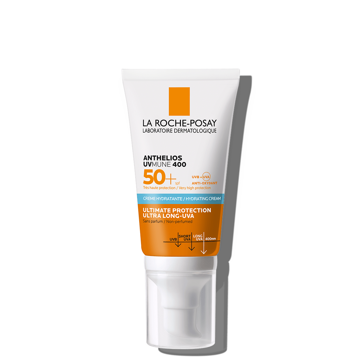 La Roche-Posay. Anthelios UVMUNE400. Crema hidratante sin color. FPS50+. 50ml