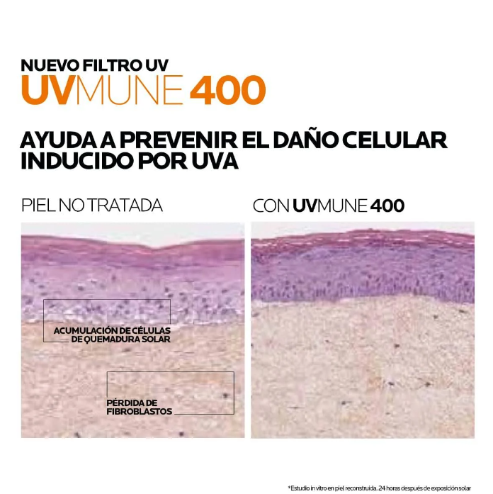 La Roche-Posay. Anthelios. UVMUNE400. Fluido invisible con color. FPS50+. 50ml