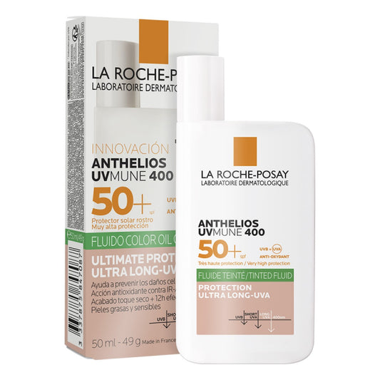 La Roche-Posay. Anthelios. UVMUNE400. Oil Control Fluido Con Color. FPS50+. 50ml