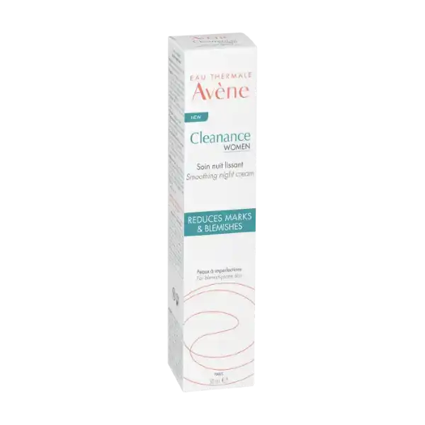 Avene. Cleanance women. Crema de noche alisadora. 30ml