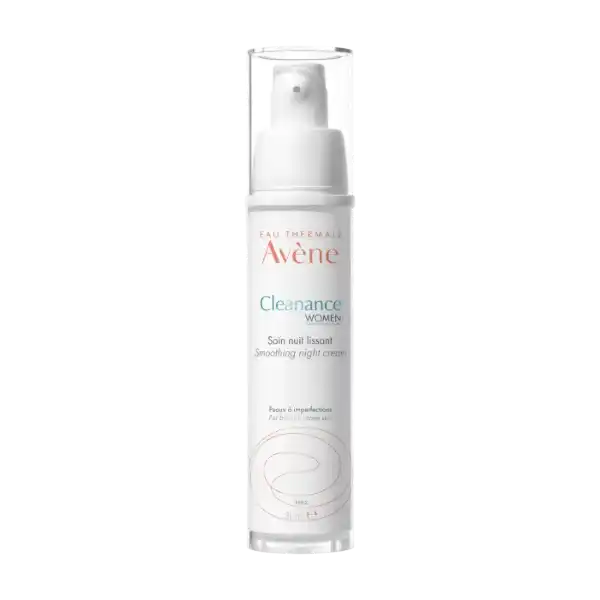 Avene. Cleanance women. Crema de noche alisadora. 30ml