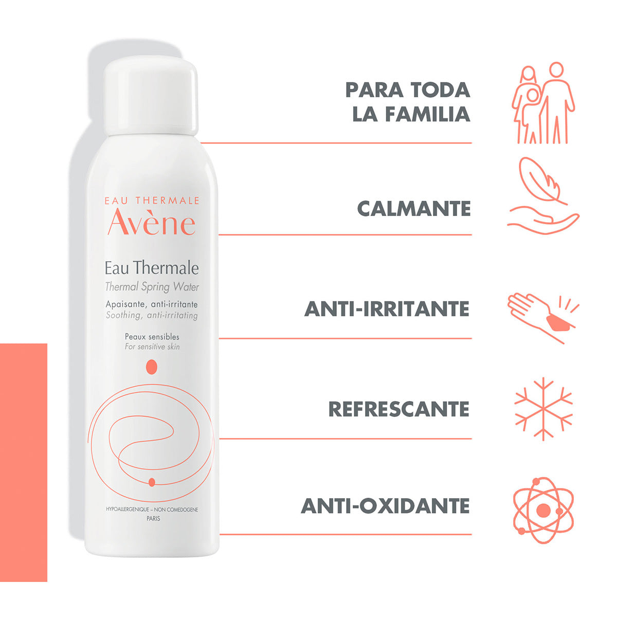 Avene. Agua termal. Piel sensible. 150ml