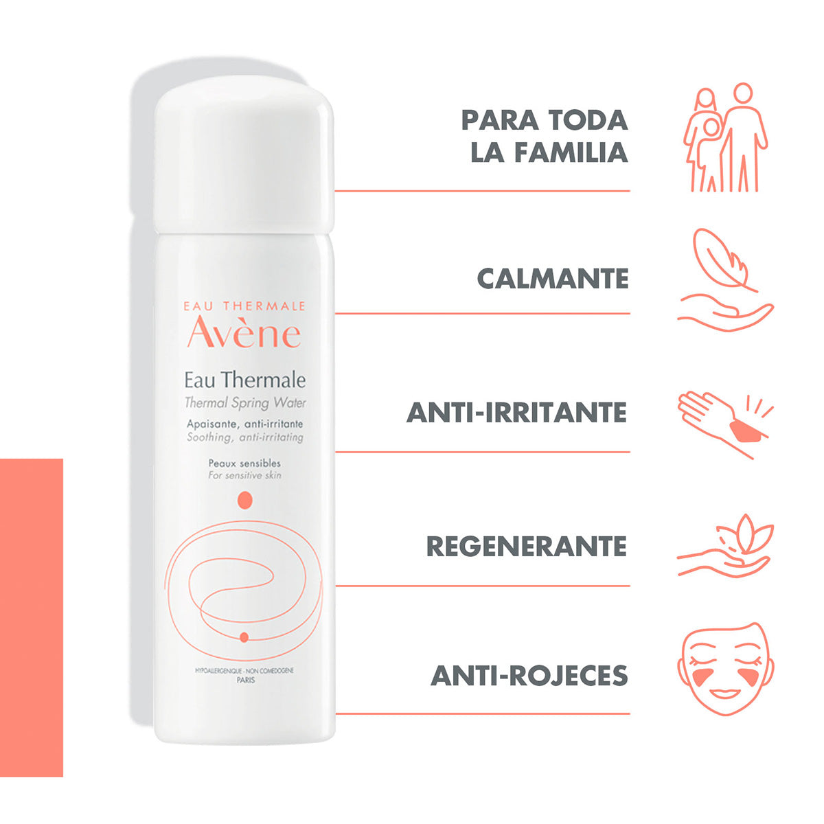 Avene. Agua termal. Piel sensible. 50ml