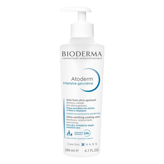 Bioderma. Atoderm Intensive Gel-Crema. Hidratante para piel muy seca, irritada o atópica. 200ml