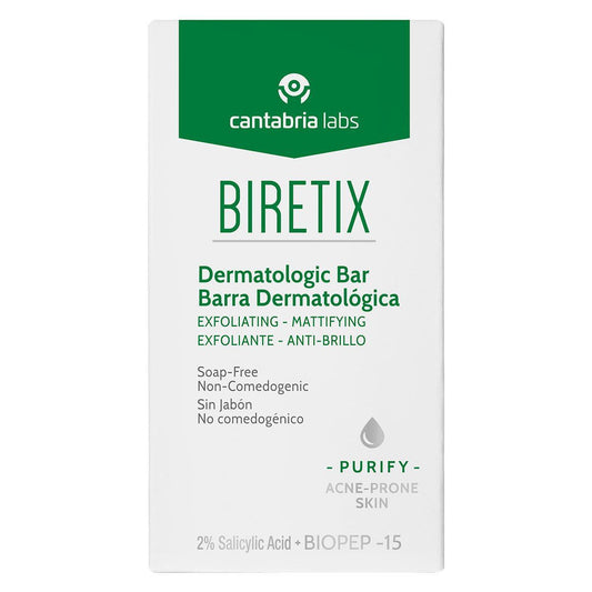 Cantabria Labs. Biretix barra. Barra dermatológica exfoliante. 80g