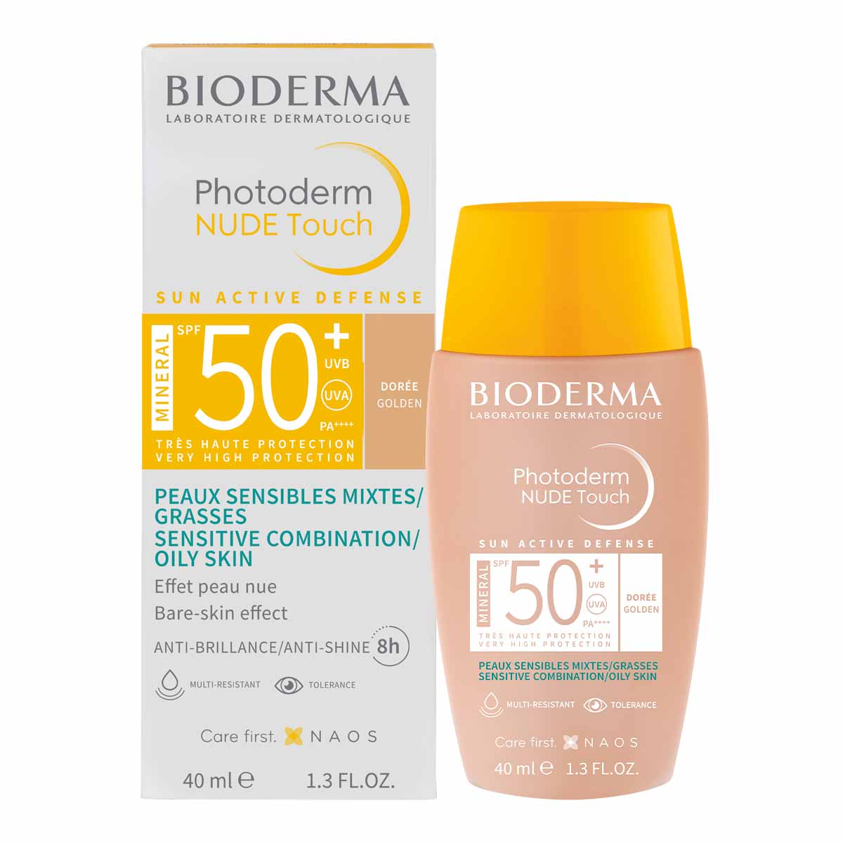 Bioderma. Photoderm. Nude touch. Tono dorado. FPS50+. 40ml