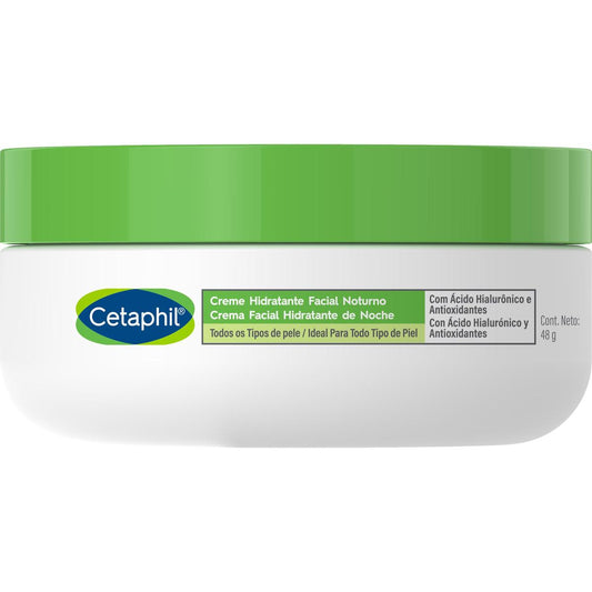 Cetaphil. Crema facial de noche. Hidratante con ácido hialurónico. 48gr.