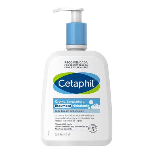 Cetaphil. Crema limpiadora espumosa hidratante. 473ML