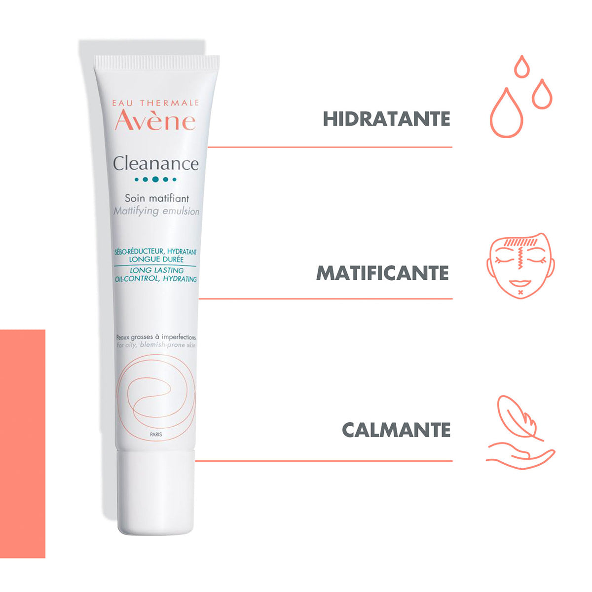 Avene. Cleanance. Emulsión Matificante. 40ml