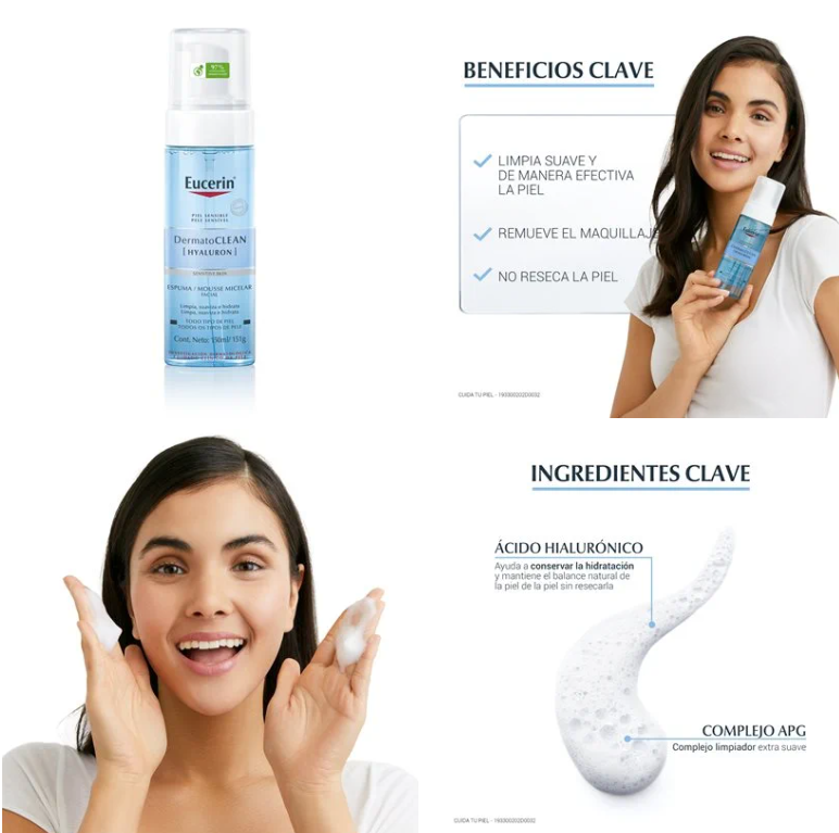 Eucerin. Dermatoclean. Espuma Micelar. 150ml