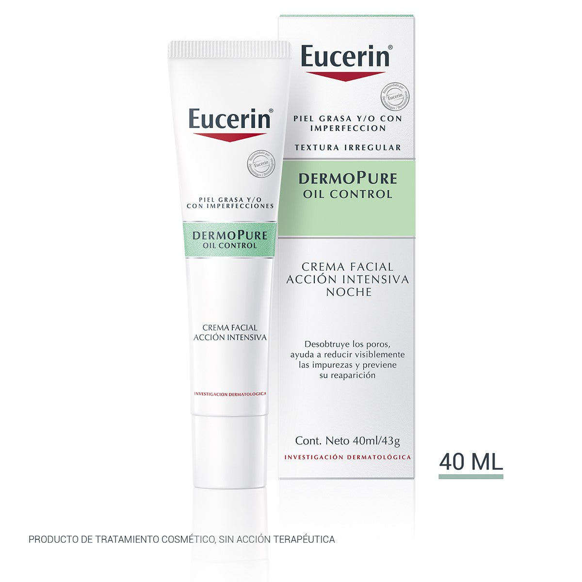 Eucerin. Dermopure. Crema facial acción intensiva de noche. 40ml