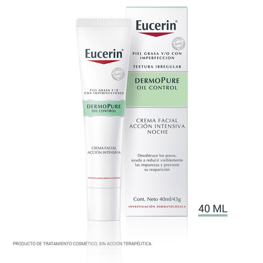 Eucerin. Dermopure. Crema facial acción intensiva de noche. 40ml