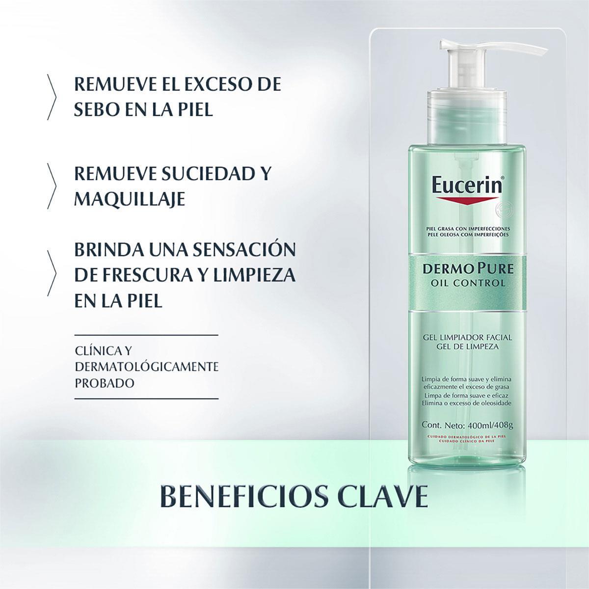 Eucerin. Dermopure. Gel limpiador. 400ml