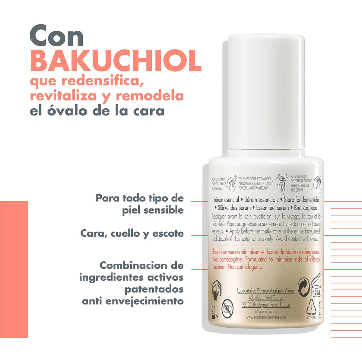 Avene. DermAbsolu. Suero con ácido hialurónico. 30ml