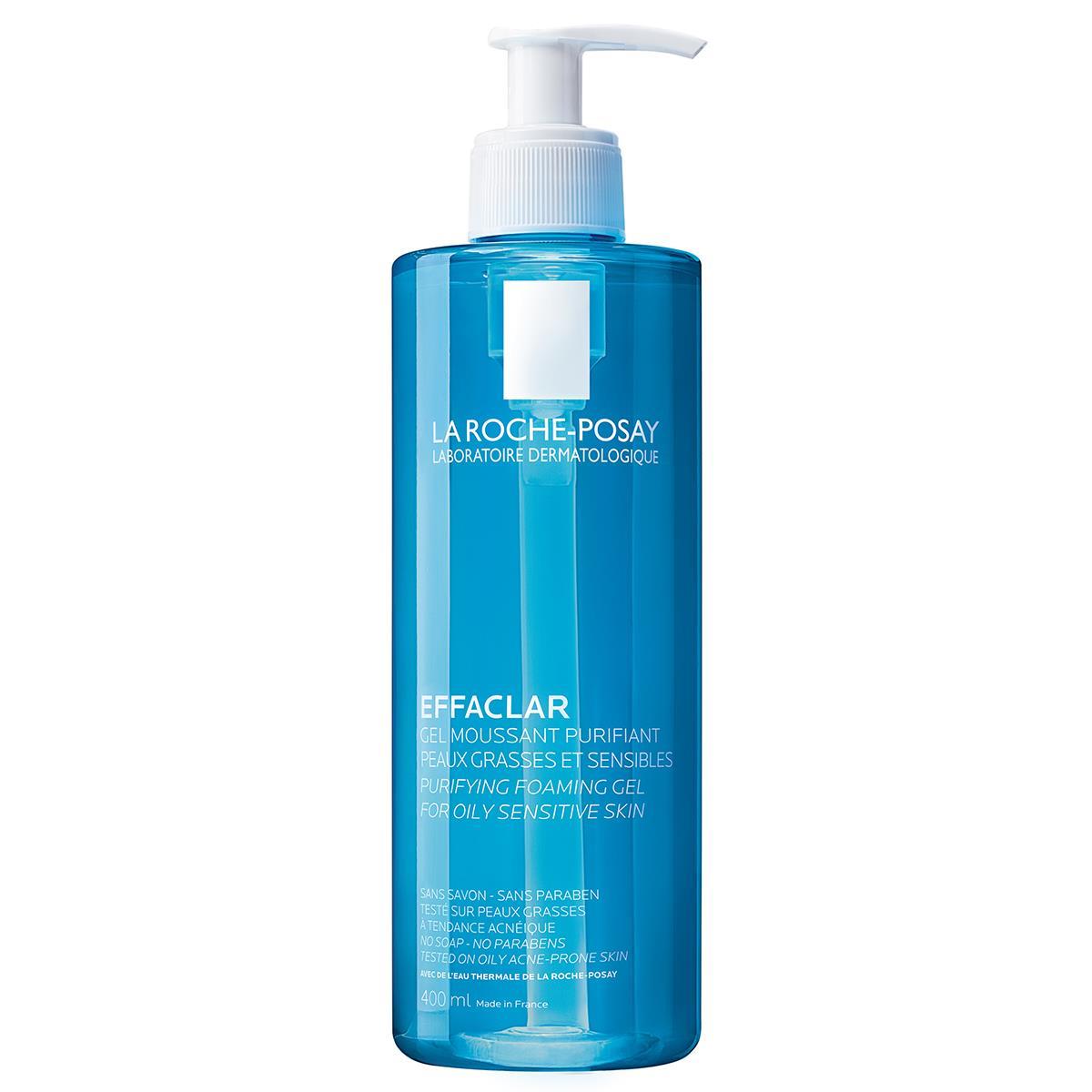 La Roche-Posay. Effaclar. Gel espumoso purificante. Limpiador facial para piel grasa y/o sensible. 400ml