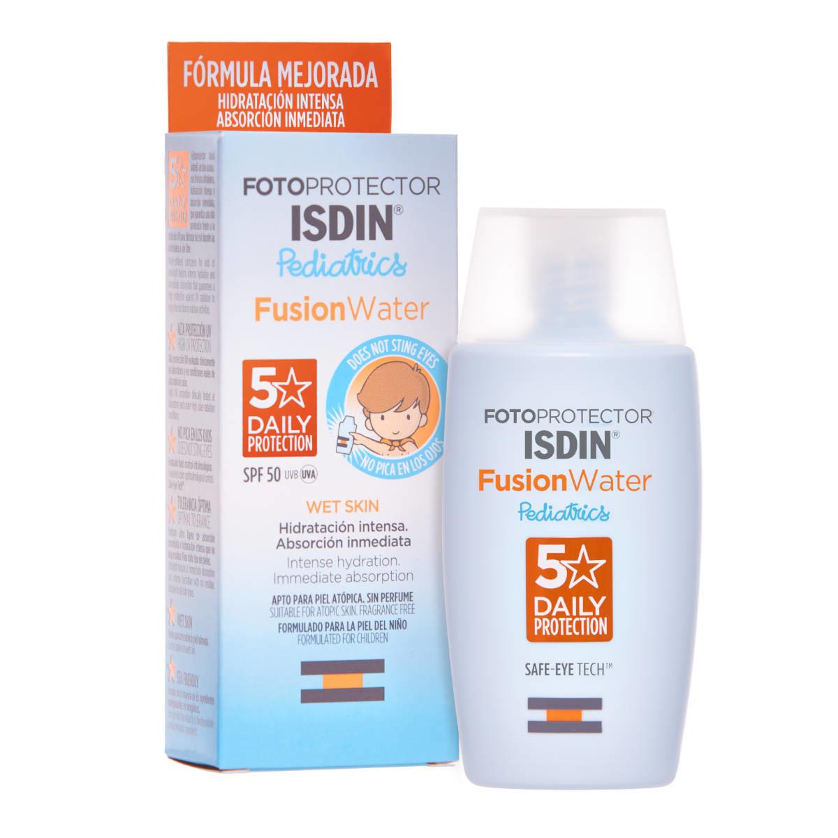 Isdin. Fotoprotector Isdin. Fusion water pediatrico. FPS50+. 50ml