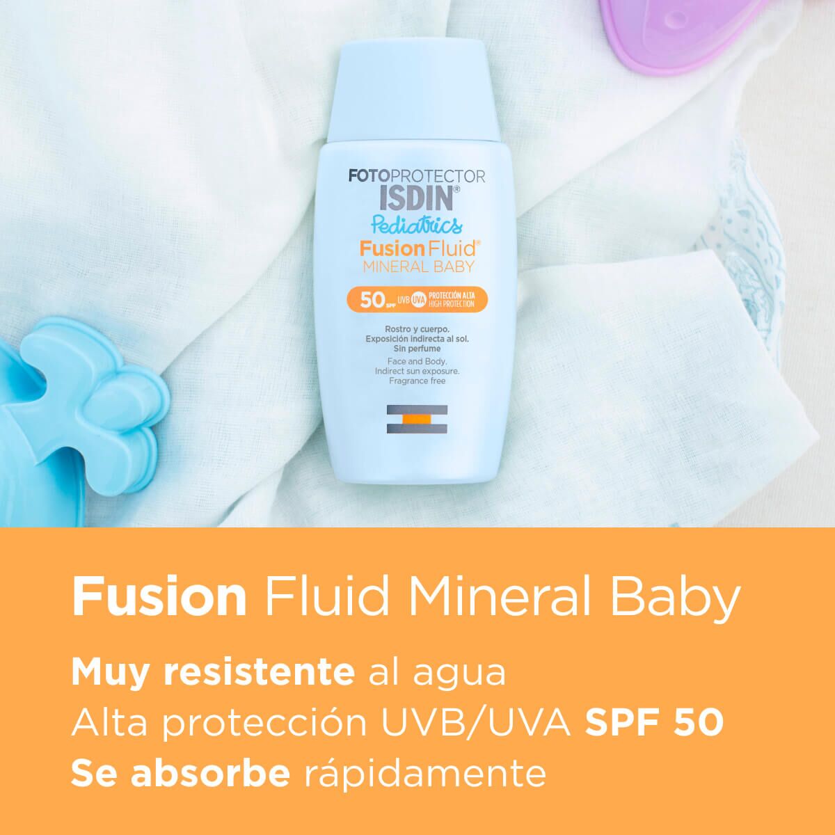 Isdin. Fotoprotector Isdin pediatrico. Mineral Baby. FPS50+. 50ml