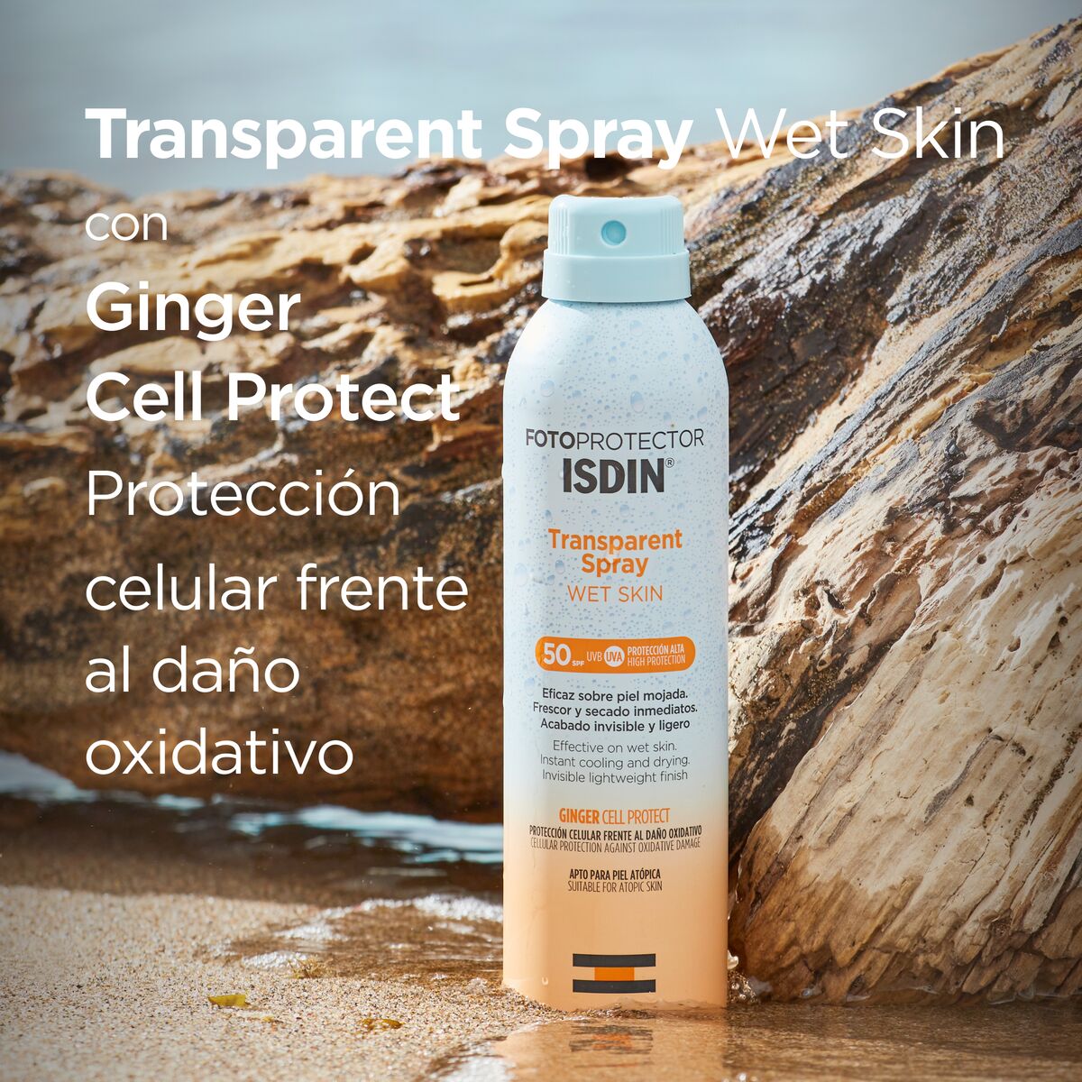 Isdin. Fotoprotector Isdin. Transparent Spray. Wet Skin. FPS50+. 200ml