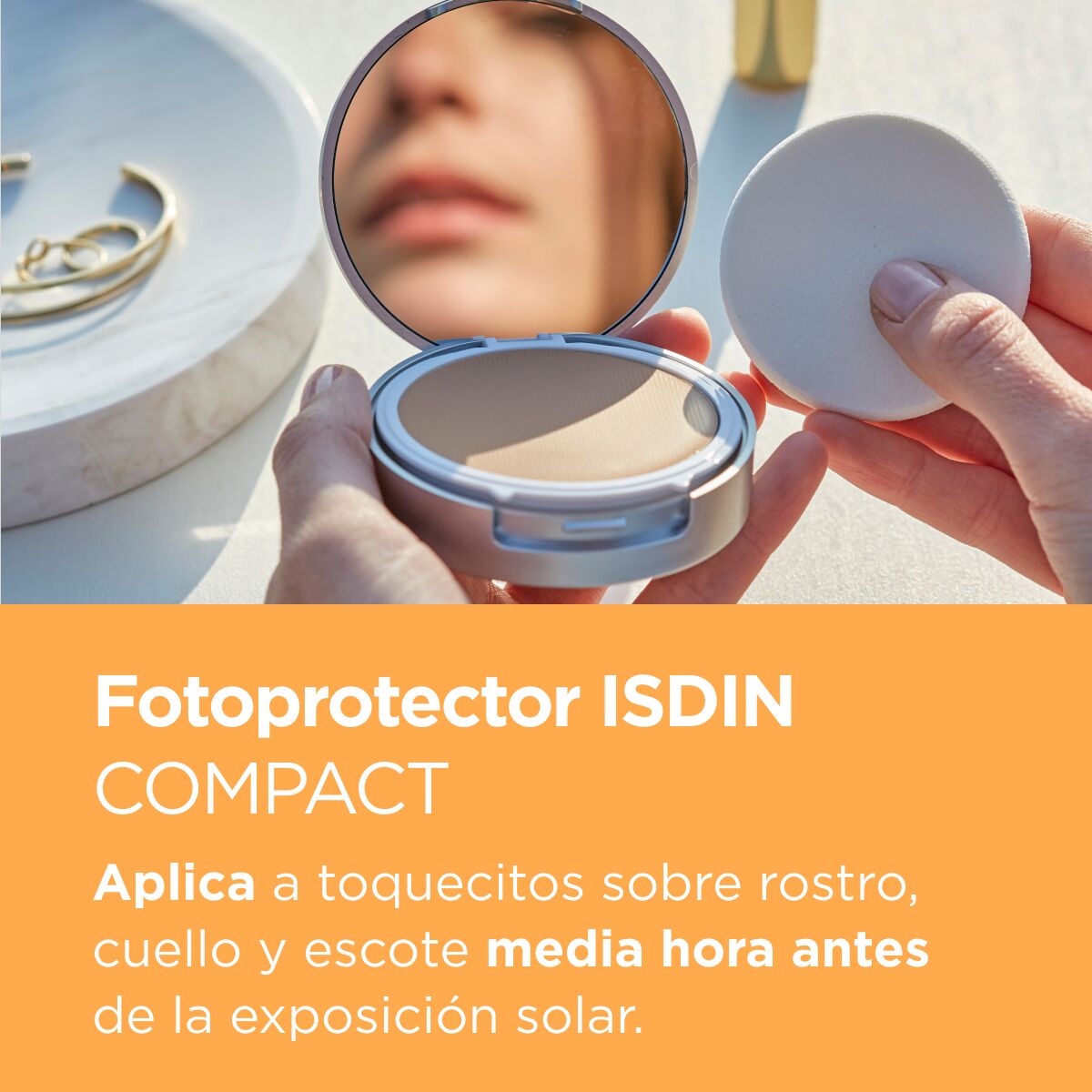 Isdin. Fotoprotector. Compacto. Tono Arena. FPS50+. 10gr