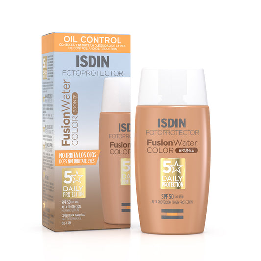 Isidn. Fotoprotector. Fusion Water FPS50+. Tono bronce. 50ml