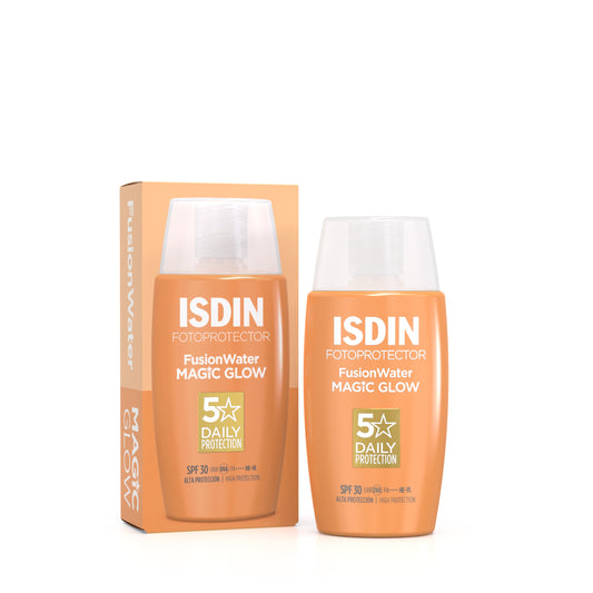 Isdin. Fusion Water Magic Glow. FPS30. Protector solar con efecto glow. 50ml