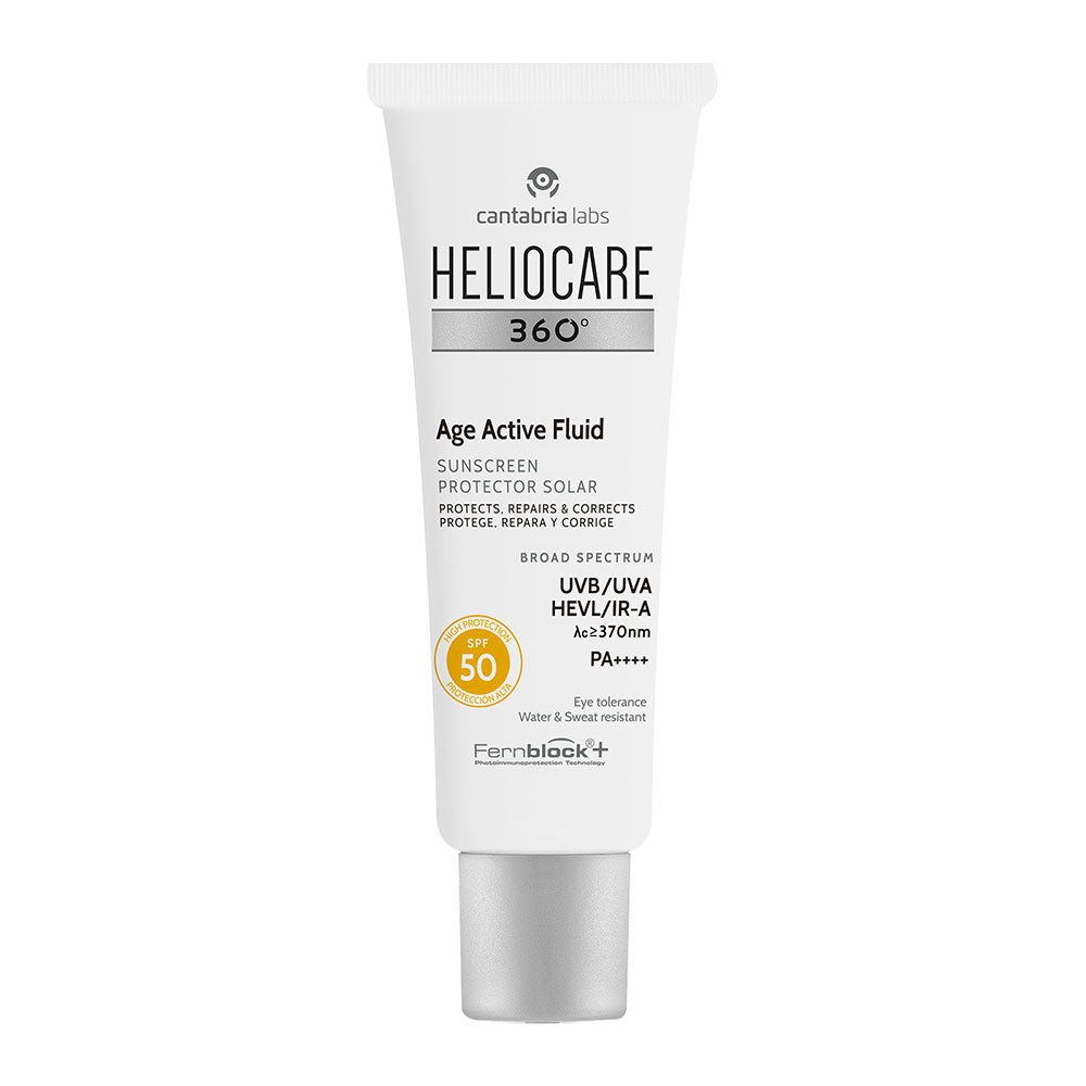 Cantabria Labs. Heliocare 360. Age Active Fluid. Fotoprotector anti edad. FPS50+. 50ml