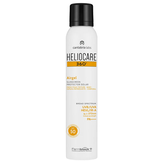 Cantabria Labs. Heliocare 360 Airgel. Fotoprotector ligero en espuma. FPS50+. 200ml