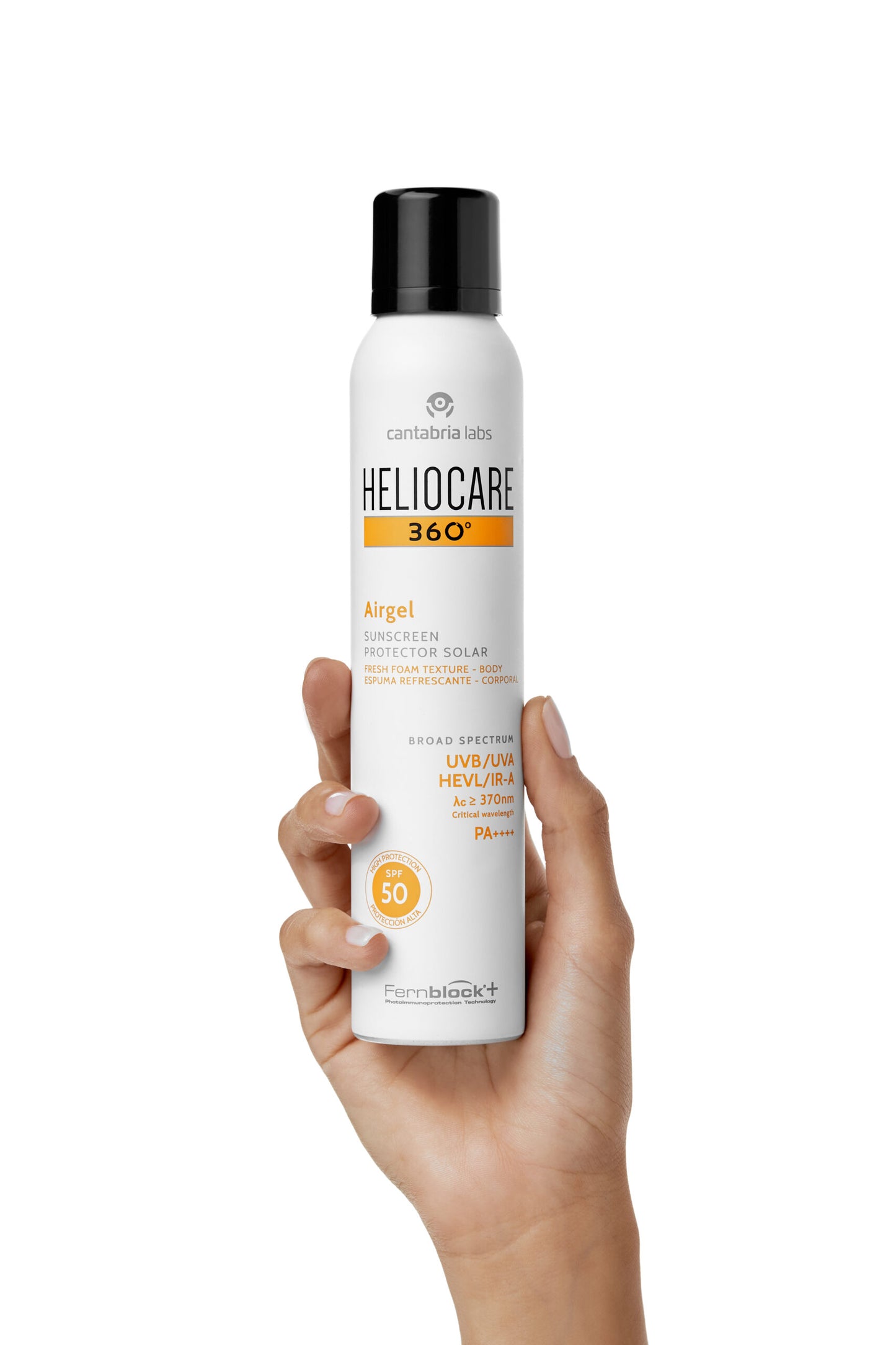 Cantabria Labs. Heliocare 360 Airgel. Fotoprotector ligero en espuma. FPS50+. 200ml