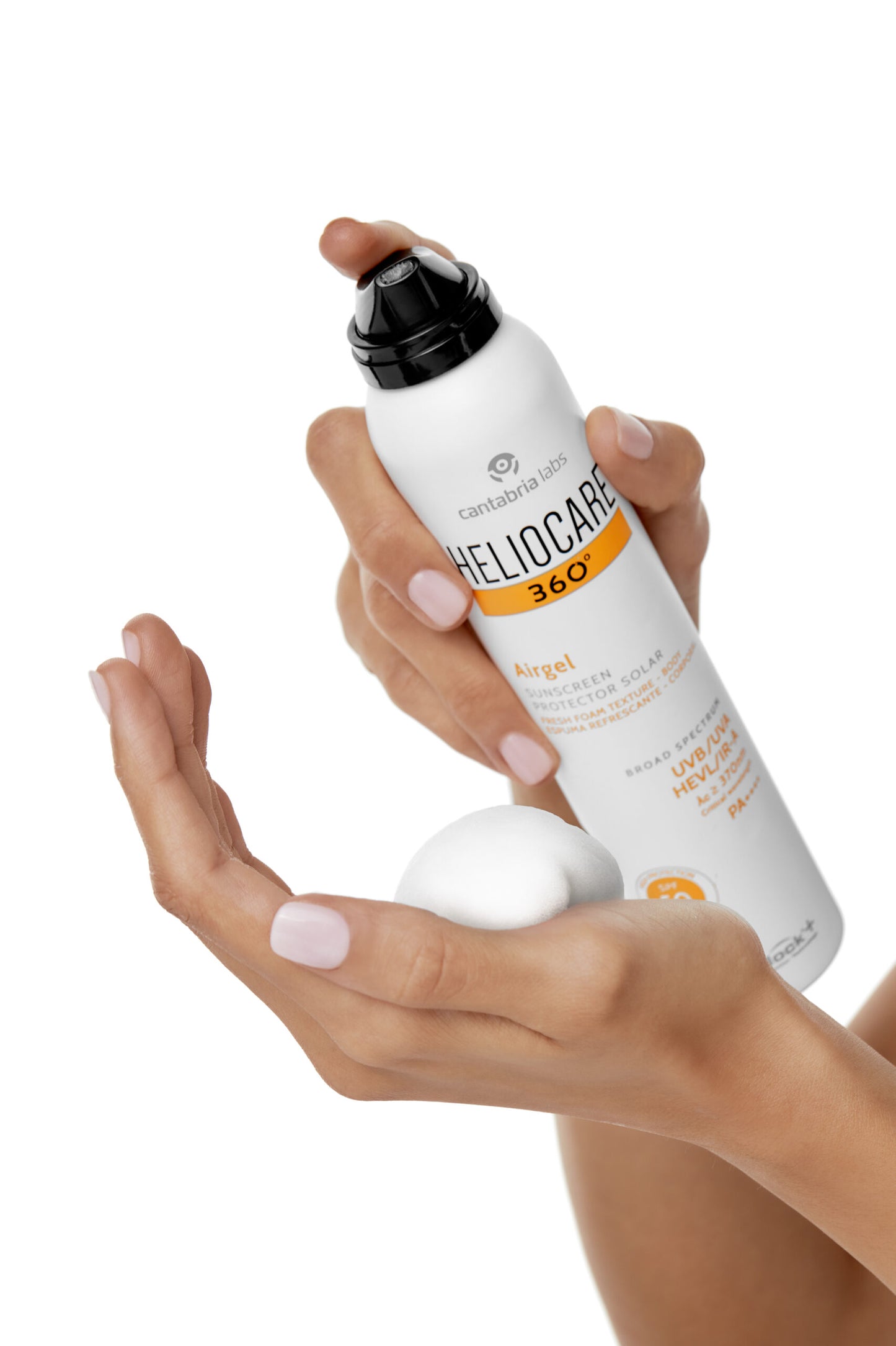 Cantabria Labs. Heliocare 360 Airgel. Fotoprotector ligero en espuma. FPS50+. 200ml