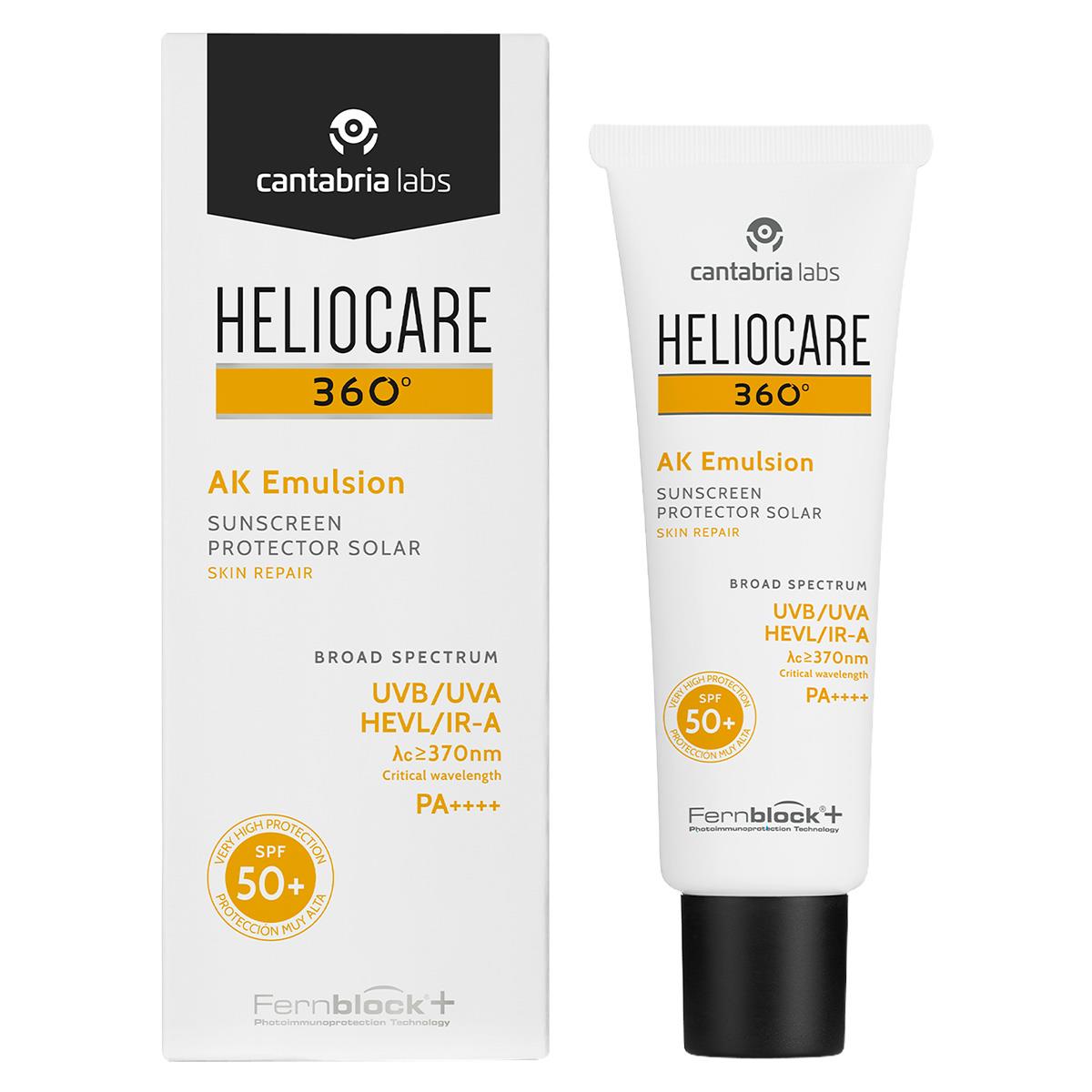 Cantabria Labs. Heliocare 360. AK Emulsion. Fotoprotección para piel alterada y dañada por la exposición solar. 50ml