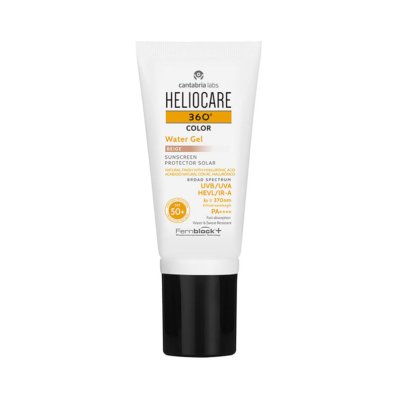 Cantabria Labs. Heliocare 360 Color Water Gel. Tono Beige. Fotoprotector hidratante. FPS50+. 50ml