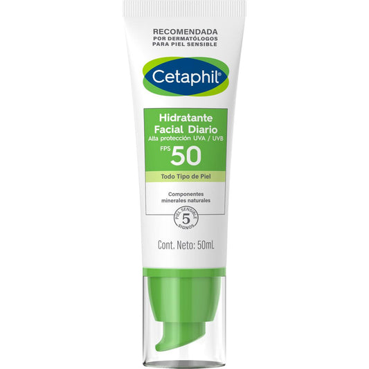 Cetaphil. Crema hidratante facial diario. FPS50. 50ML