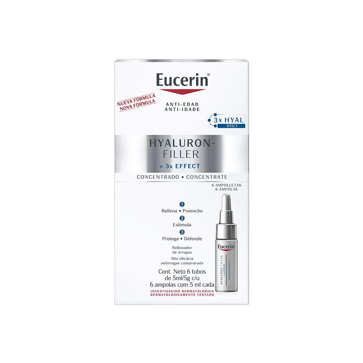 Eucerin. Hyaluron filler. Concentrate. 6 tubos de 5ml