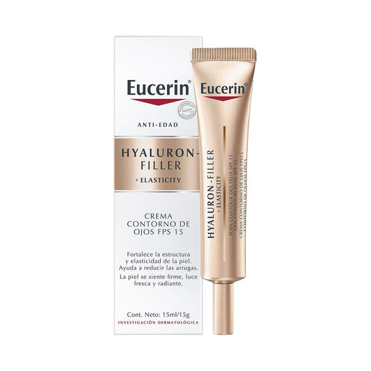 Eucerin. Hyaluron filler + elasticity. Contorno de ojos. 15ml