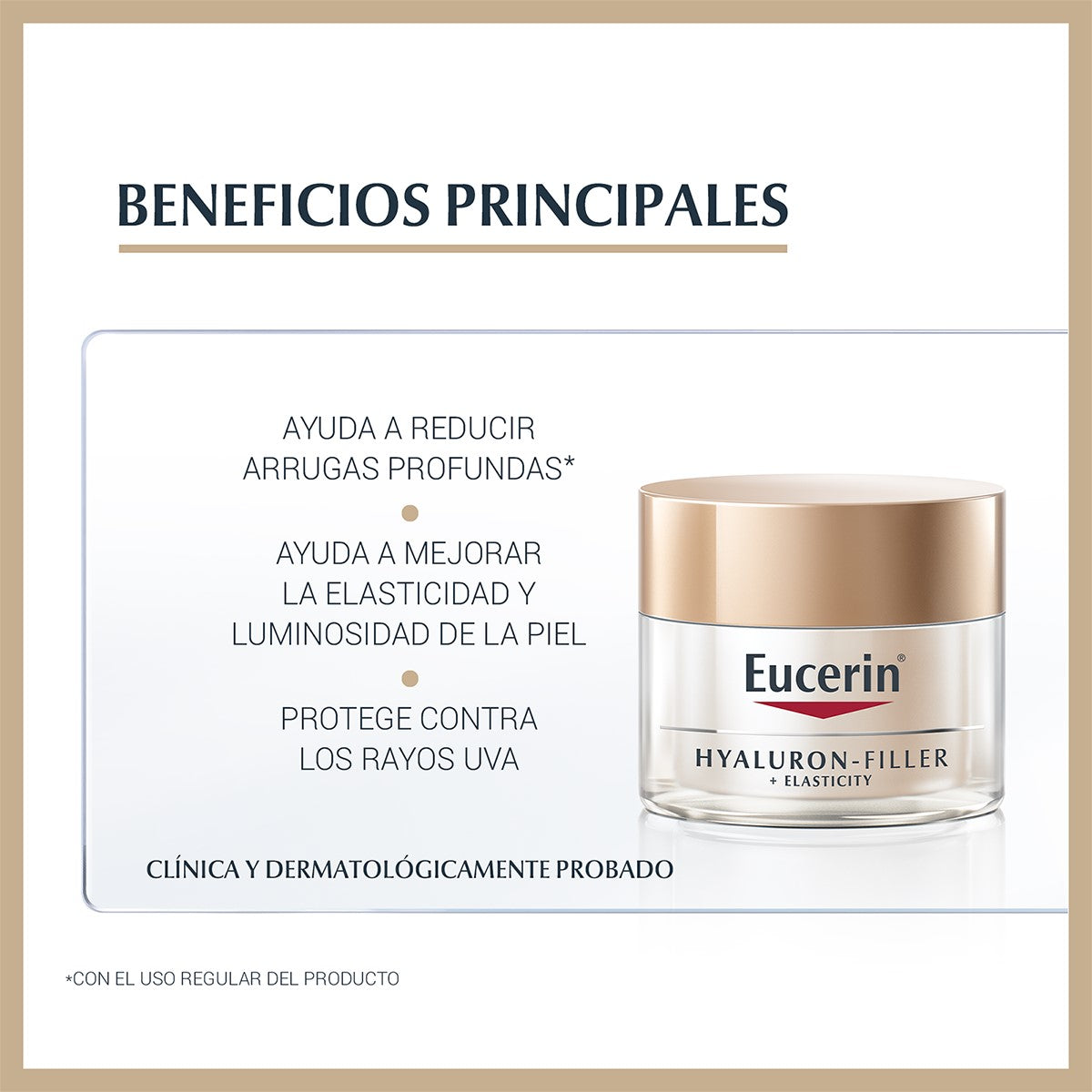 Eucerin. Hyaluron filler + elasticity. Crema de día FPS30. 50ml