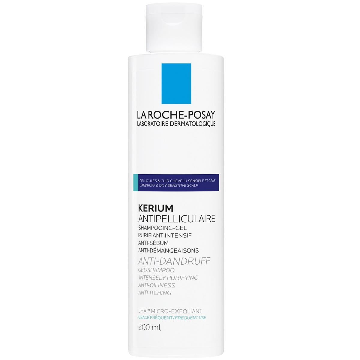 La Roche-Posay. Kerium DS. Shampoo Anti-caspa grasa. 200ml