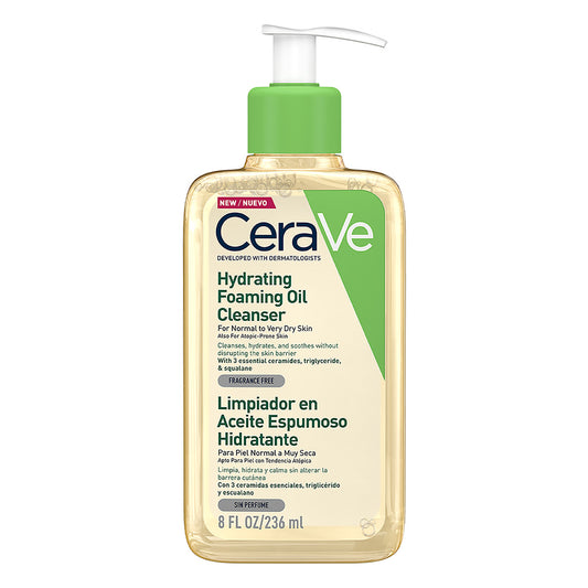 Cerave. Limpiador en aceite espumoso hidratante. 236ML