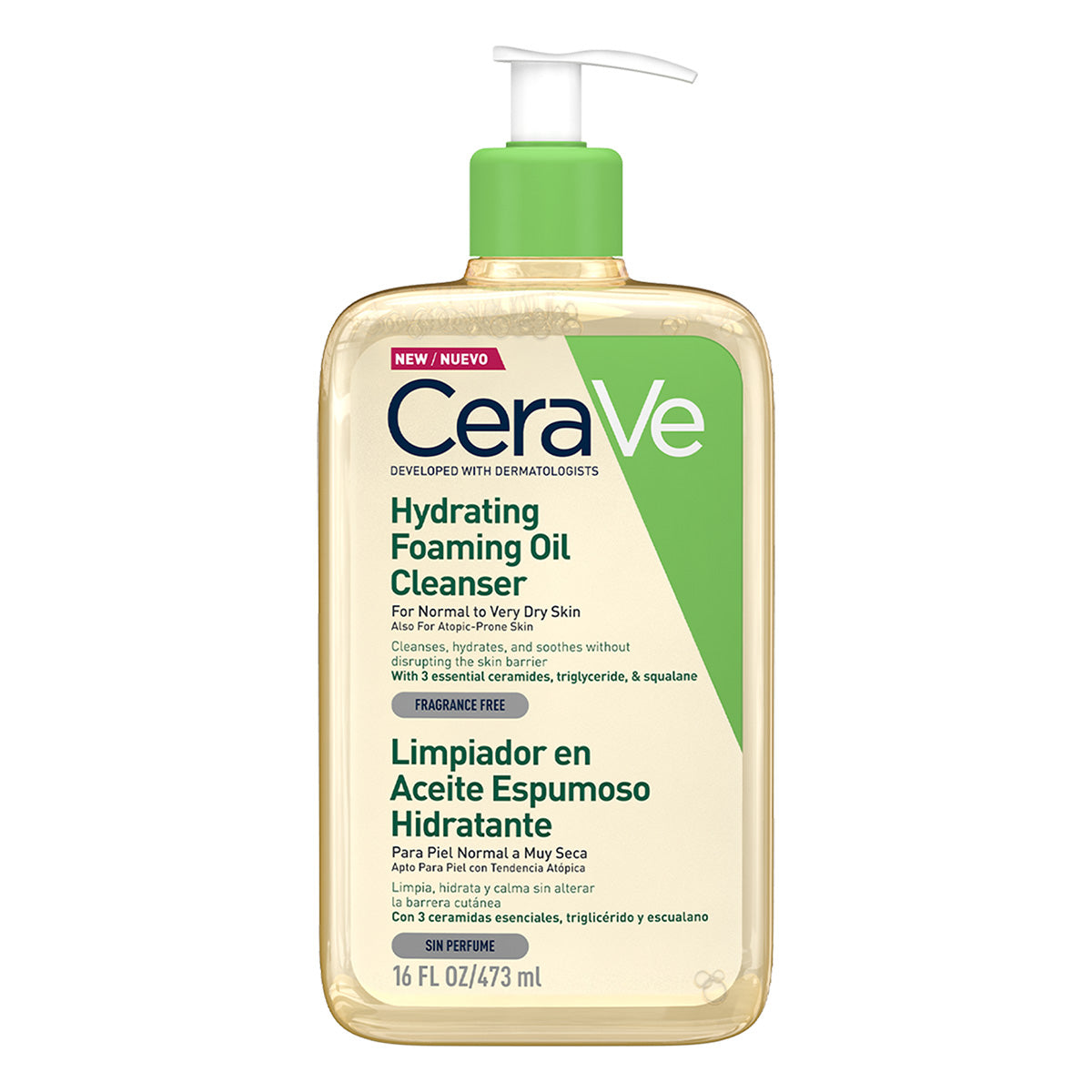 Cerave. Limpiador en aceite espumoso hidratante. 473ML