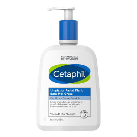 Cetaphil. Limpiador facial diario para piel grasa. 473ml