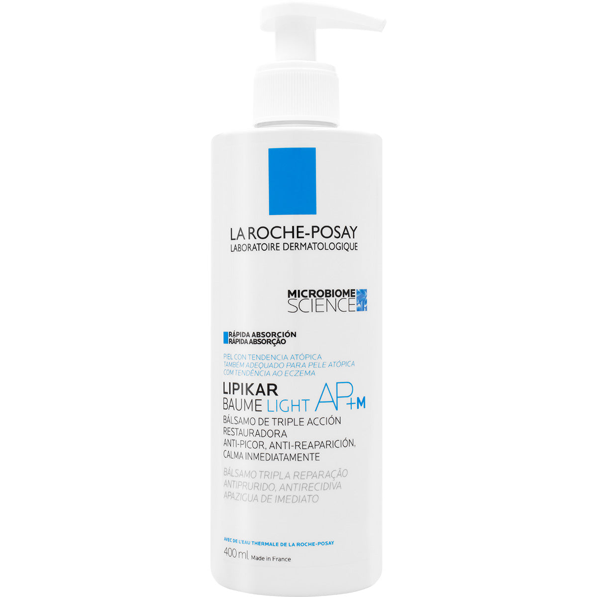 La Roche-Posay. Lipikar. Baume light AP+M. Bálsamo calmante anti-comezón. 400ml